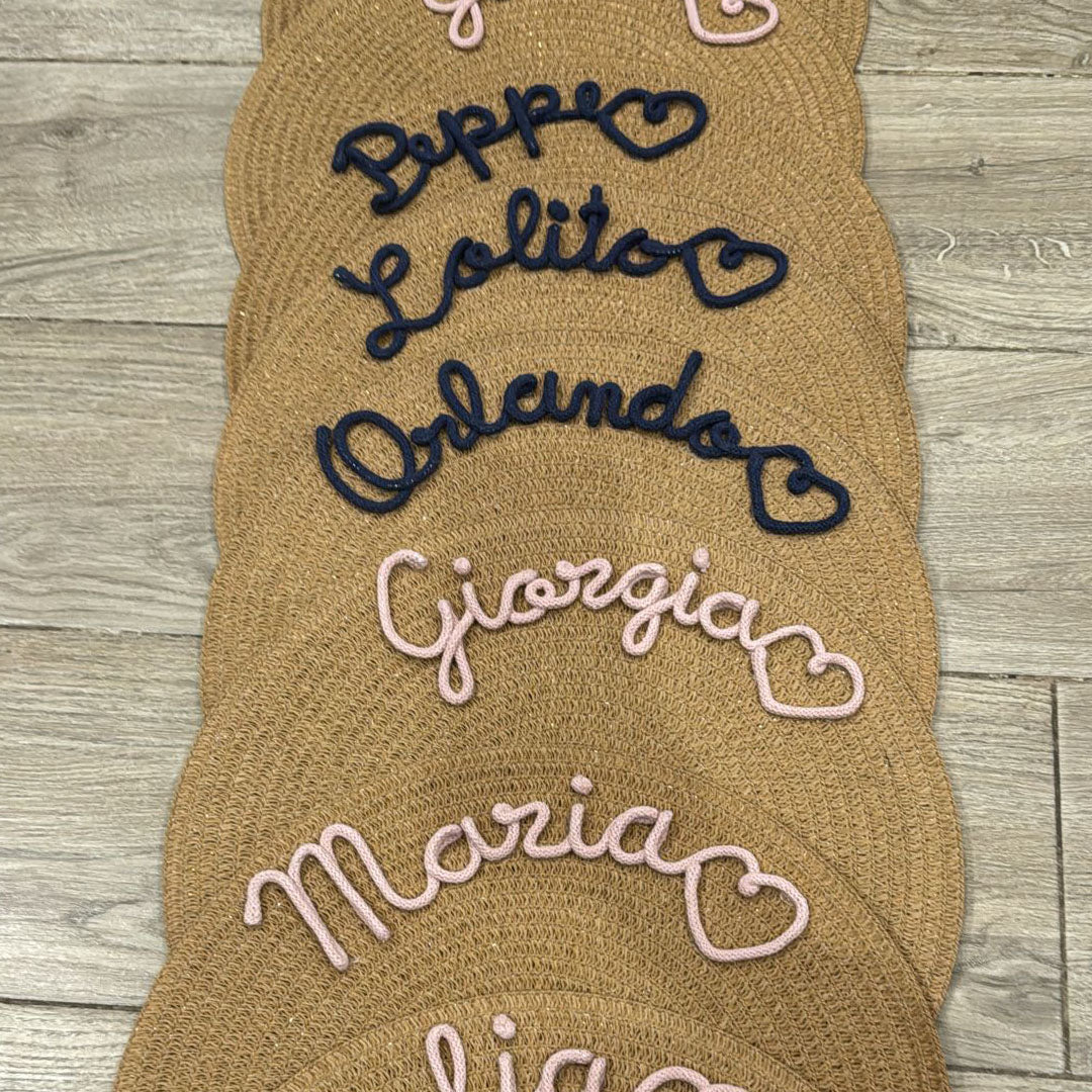 La tovaglietta impermeabile 38 cm con nome, rende speciale la tua tavola