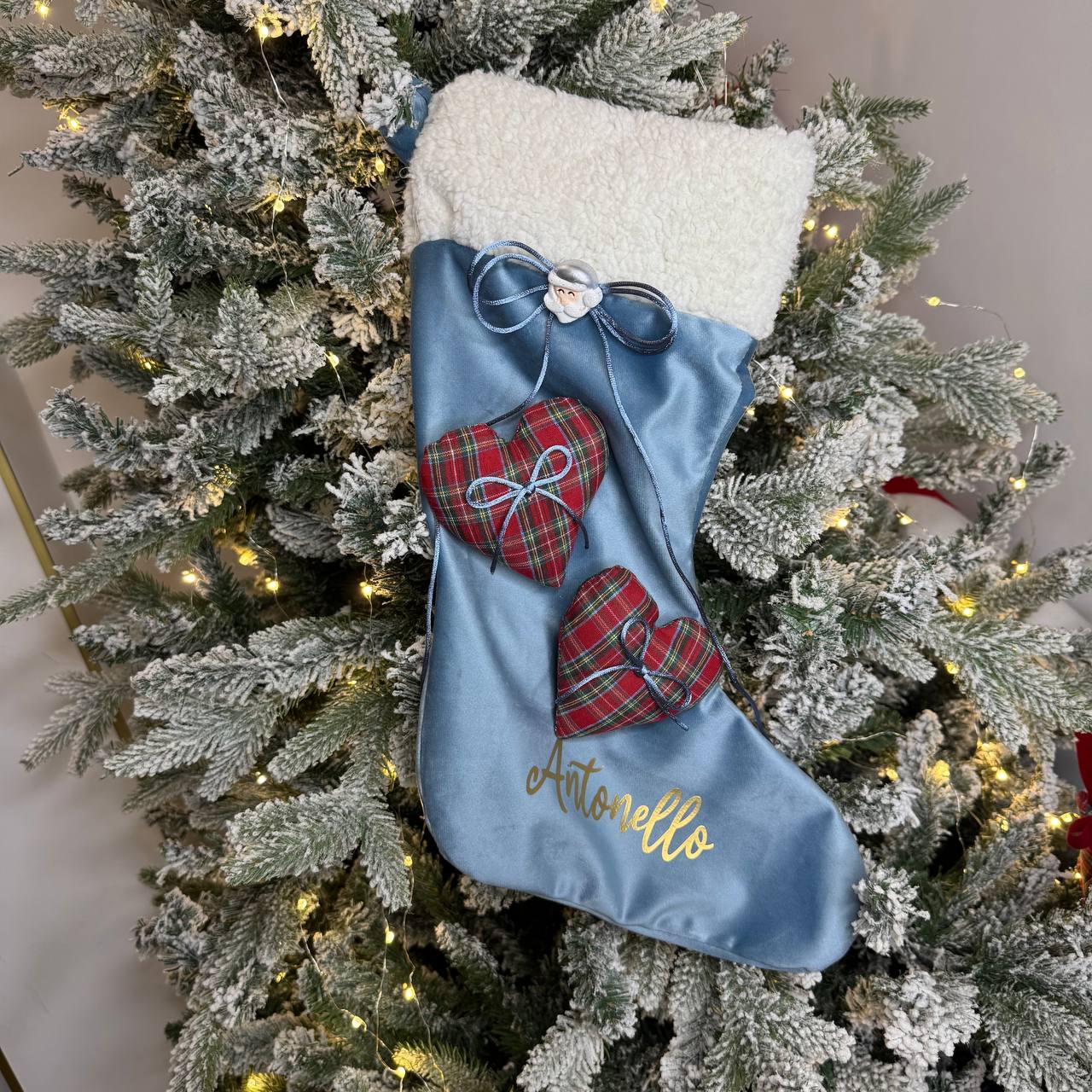 Calza Befana Personalizzata risvolto pellicciotto