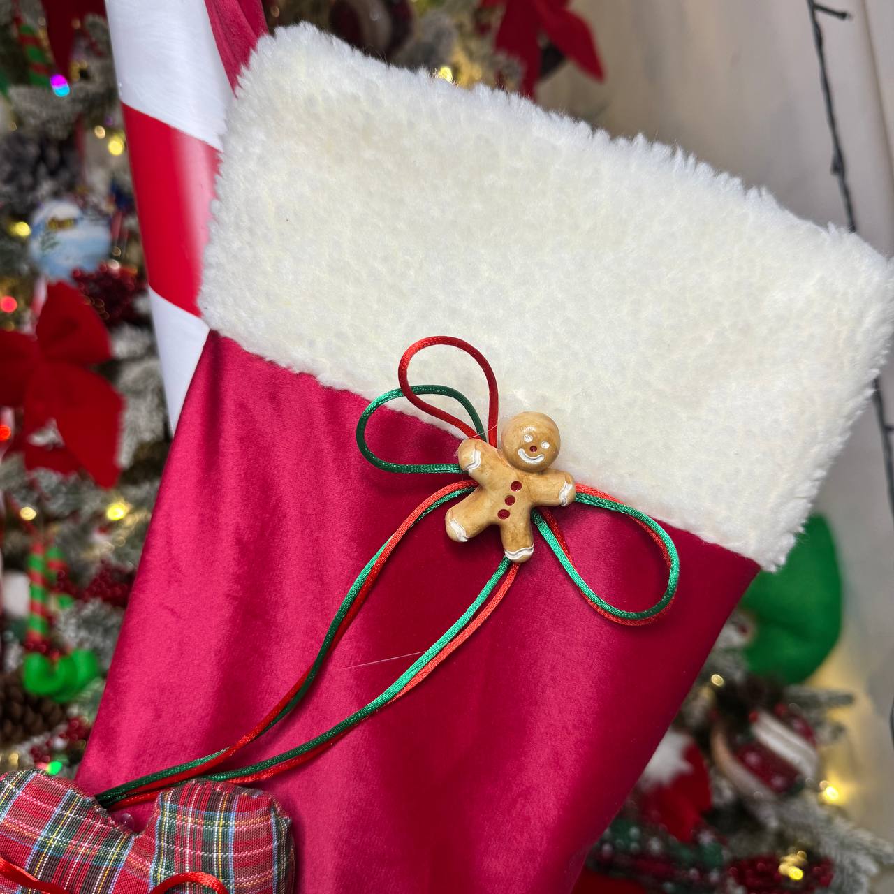 Calza Befana Personalizzata risvolto pellicciotto