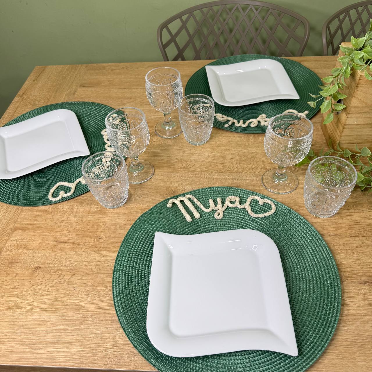 Tovagliette personalizzate con nome in tricotin