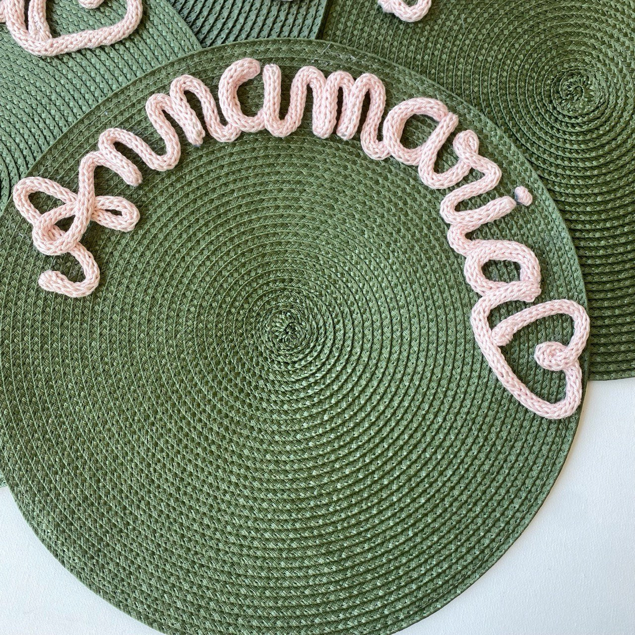 Tovagliette personalizzate con nome in tricotin