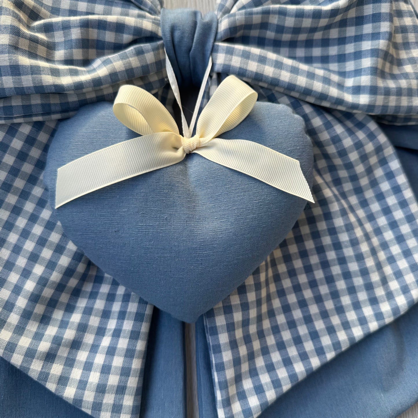 Fiocco Nascita Doppia Stoffa Personalizzato con cuori