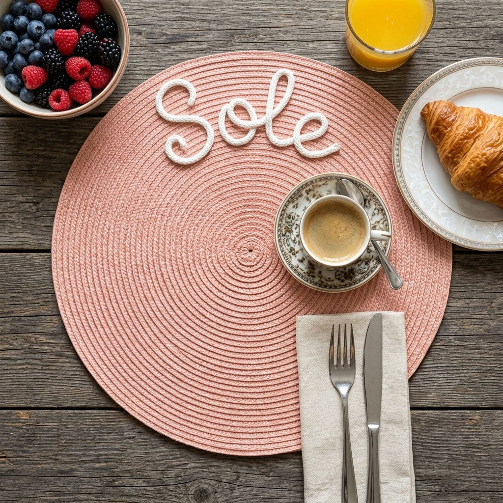 La tovaglietta impermeabile 38 cm con nome, rende speciale la tua tavola