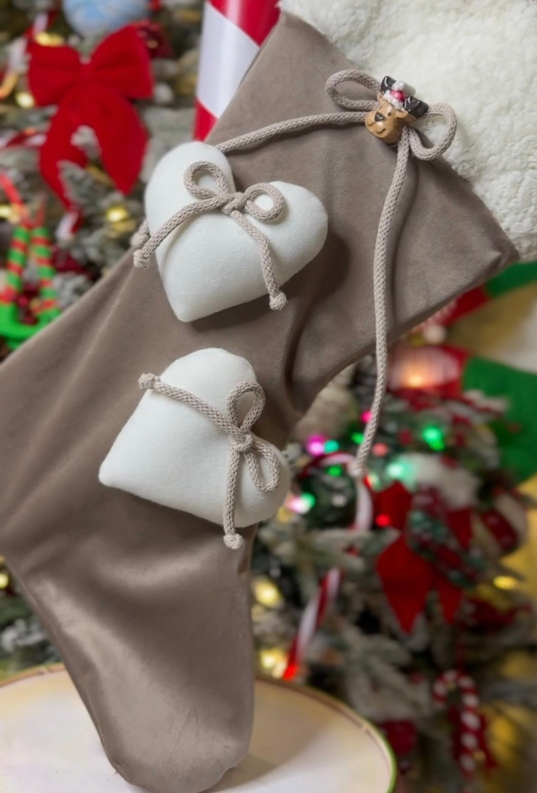 Calza Befana Personalizzata risvolto pellicciotto