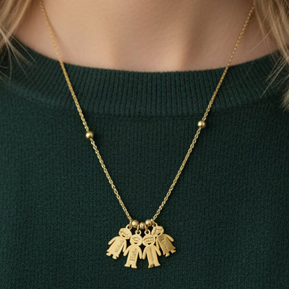 Collana Personalizzata con Ciondoli Charm Bambini  – Acciaio Inossidabile