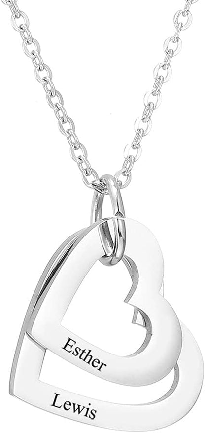 Collana Cuori multipli Personalizzata con Nomi Incisi