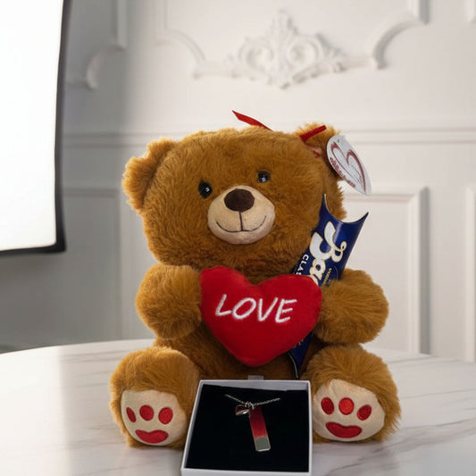 Il Regalo di San Valentino Perfetto: 2 Gioielli a Scelta: Peluche, Rosa LED, Scatola,Baci perugina