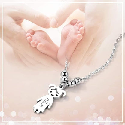 Collana Personalizzata con Ciondoli Charm Bambini  – Acciaio Inossidabile