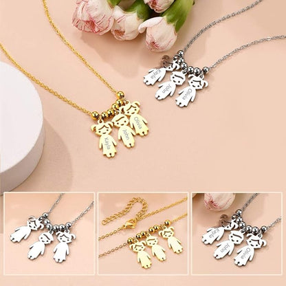 Collana Personalizzata con Ciondoli Charm Bambini  – Acciaio Inossidabile