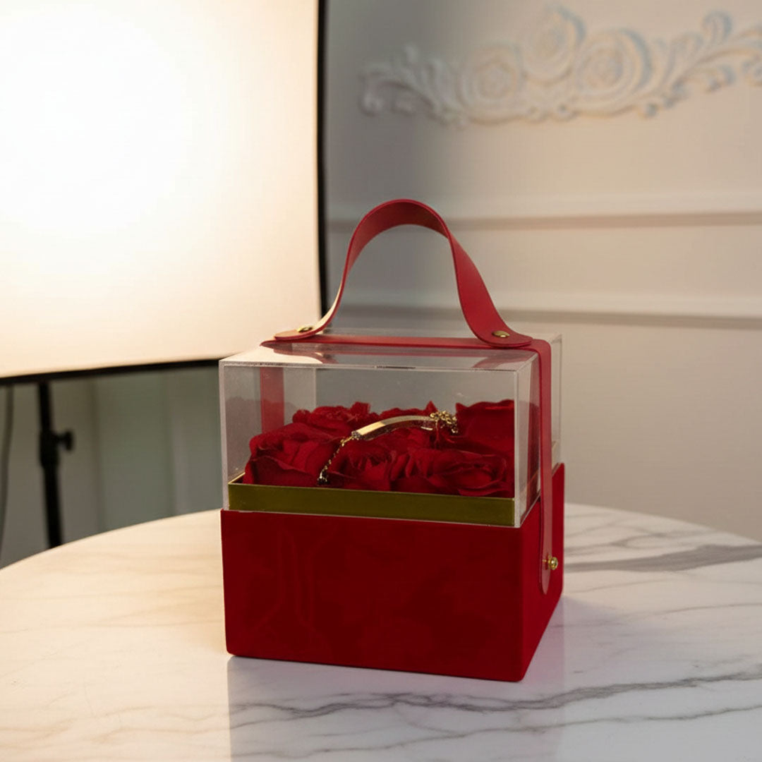 Il Regalo di San Valentino Perfetto: 2 Gioielli a Scelta: Peluche, Rosa LED, Scatola,Baci perugina