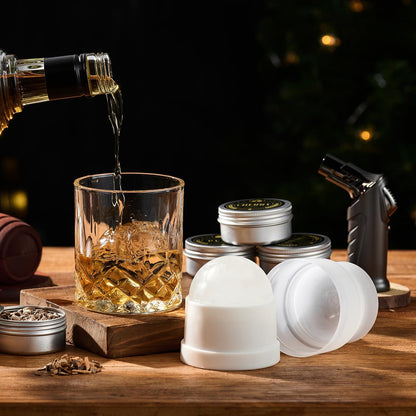 Kit Affumicatura Cocktail e Whisky con Pistola Bruciatore, Trucioli Aromatici e Accessori | Idea Regalo