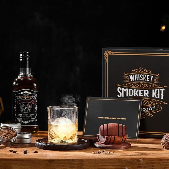 Kit Affumicatura Cocktail e Whisky con Pistola Bruciatore, Trucioli Aromatici e Accessori | Idea Regalo