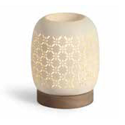Lampada Profumatore in Ceramica con Luce LED – Diffusore di Fragranze Elegante per Casa(profumo non incluso)