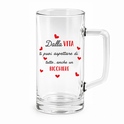 Boccale da Birra Personalizzato varie frasi divertenti – 0,4L con Manico