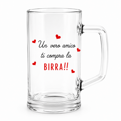 Boccale da Birra Personalizzato varie frasi divertenti – 0,4L con Manico