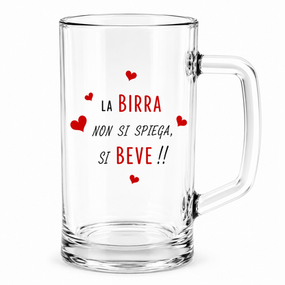 Boccale da Birra Personalizzato varie frasi divertenti – 0,4L con Manico
