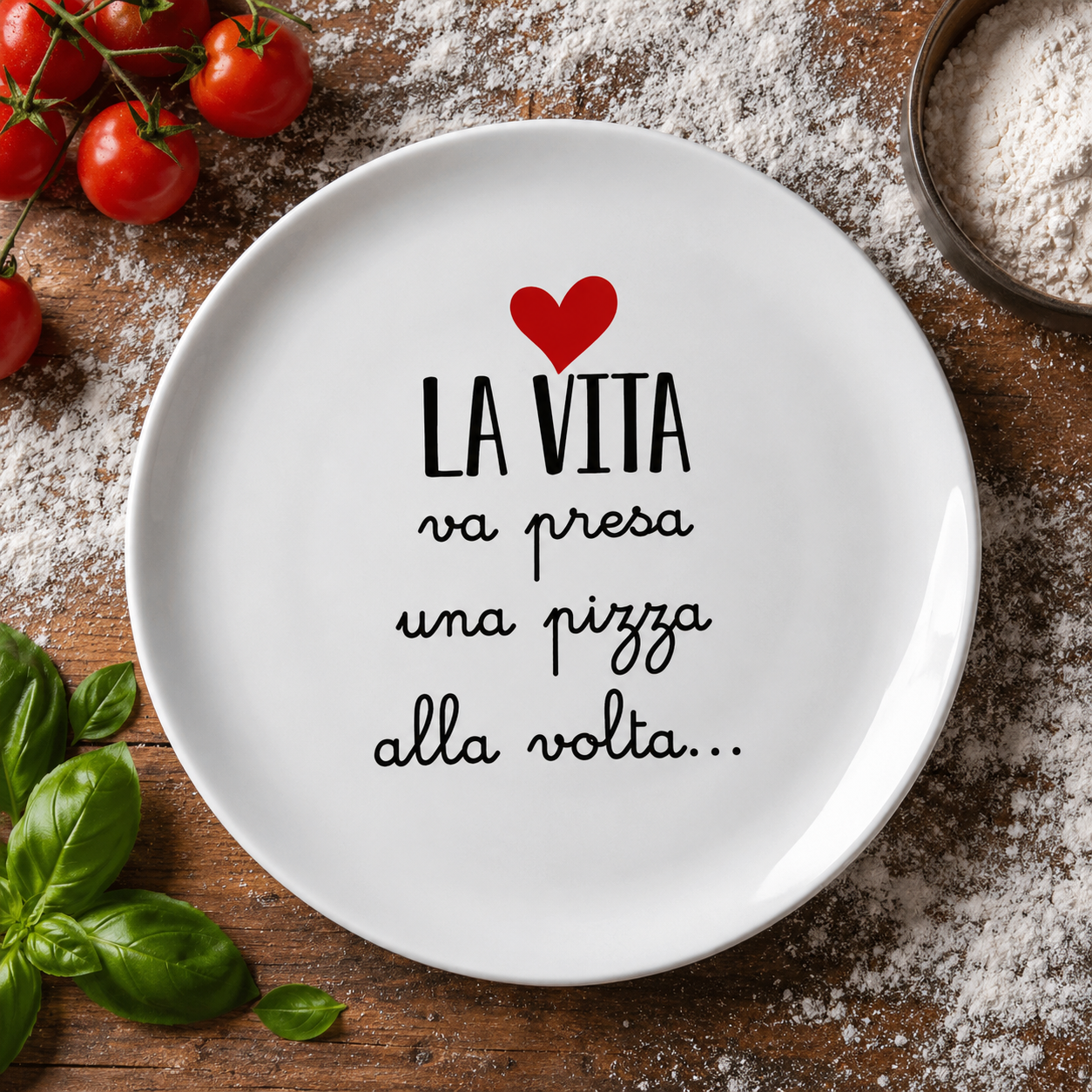 🍕 Set 3 Piatti Pizza con Frasi Divertenti – Idea Regalo Originale per Amanti della Pizza