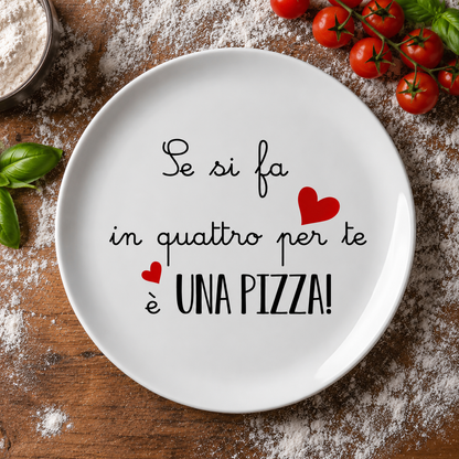🍕 Set 3 Piatti Pizza con Frasi Divertenti – Idea Regalo Originale per Amanti della Pizza