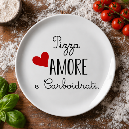 🍕 Set 3 Piatti Pizza con Frasi Divertenti – Idea Regalo Originale per Amanti della Pizza