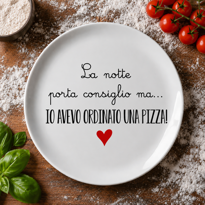 🍕 Set 3 Piatti Pizza con Frasi Divertenti – Idea Regalo Originale per Amanti della Pizza