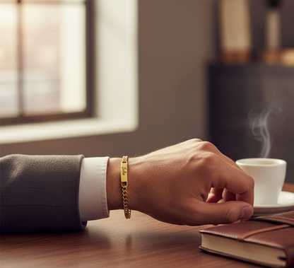 Bracciale Personalizzato in Acciaio Inossidabile Personalizzato – Catena Cubana Uomo