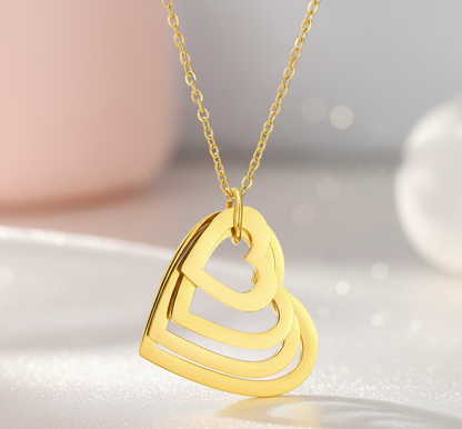 Collana Cuori multipli Personalizzata con Nomi Incisi
