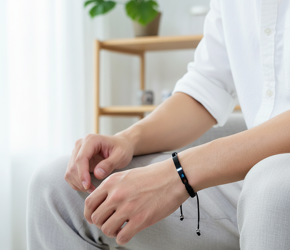 Bracciale con cordino e placca personalizzabile | Acciaio Inossidabile con Incisione