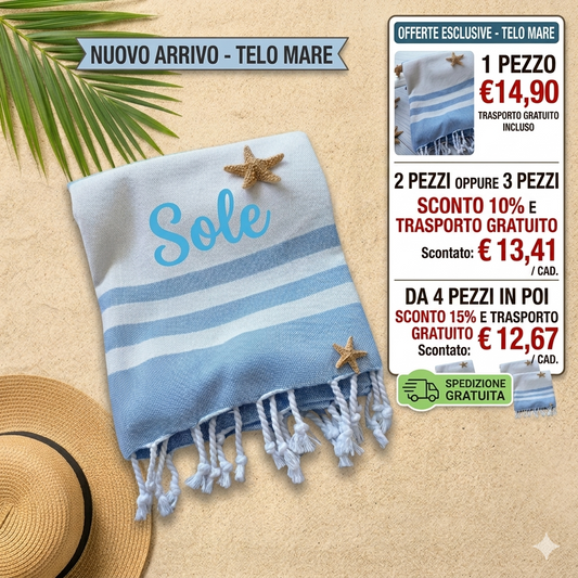 Telo mare in cotone Personalizzato
