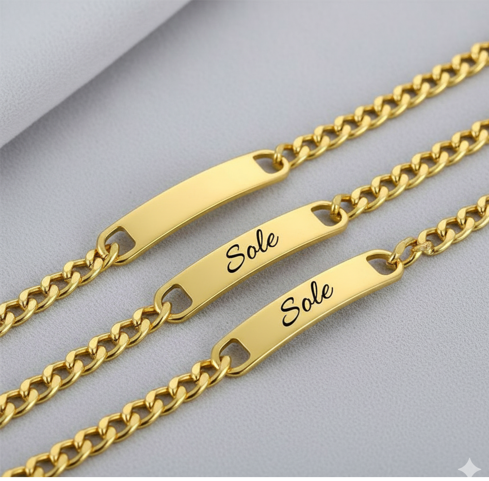 Bracciale Personalizzato in Acciaio Inossidabile Personalizzato – Catena Cubana Uomo