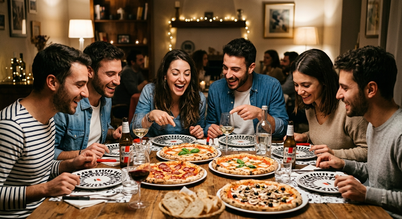 🍕 Set Piatti Pizza con Frasi Divertenti – Idea Regalo Originale per Amanti della Pizza