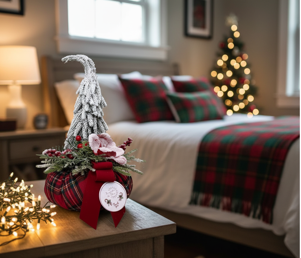 Pouf Centrotavola Natalizio Artigianale Decorativo “Fiocco di Neve” – Eleganza e Calore per la tua Casa