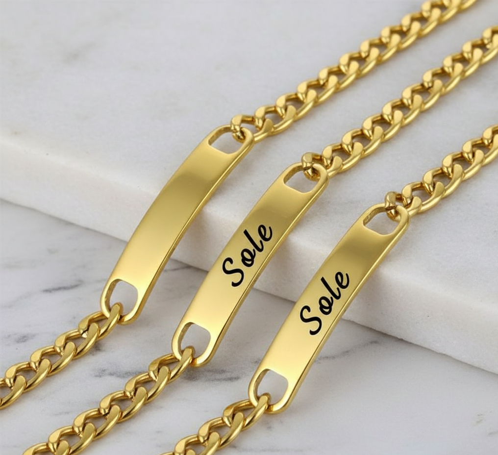 Bracciale Personalizzato in Acciaio Inossidabile Personalizzato – Catena Cubana Uomo