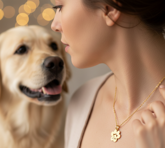 Collana con ciondolo impronta zampa in acciaio inossidabile– Personalizzata e raffinata