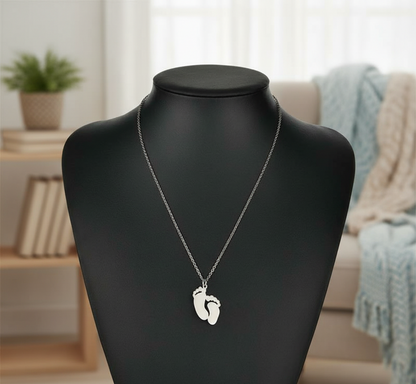 Collana Piedini Personalizzata con Nome –Silver o Gold