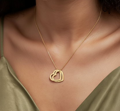 Collana Cuori multipli Personalizzata con Nomi Incisi