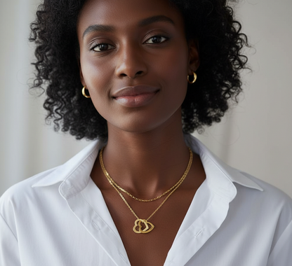 Collana Cuori multipli Personalizzata con Nomi Incisi
