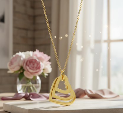 Collana Cuori multipli Personalizzata con Nomi Incisi