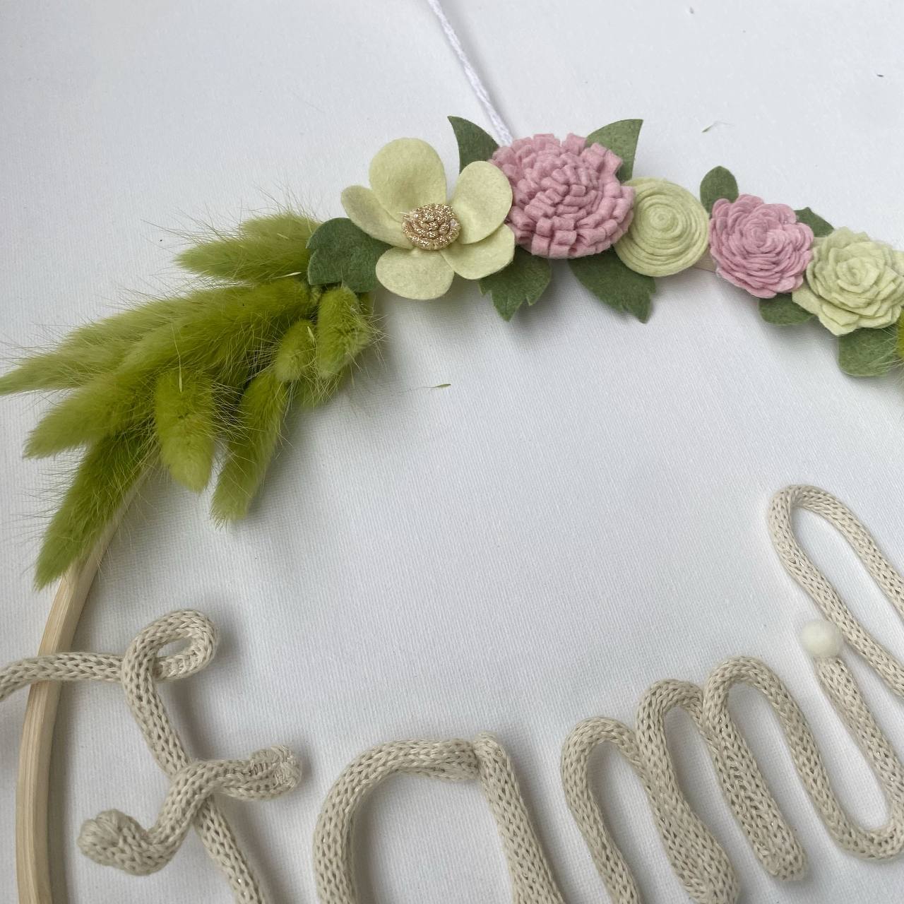 Fuoriporta Personalizzato scritta tricotin con cuori e nomi
