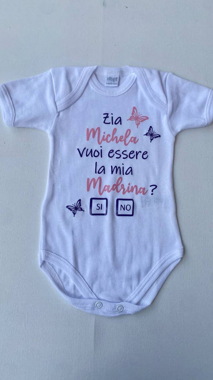 Body bébé personnalisé avec écriture - Short Sleeve ™ 