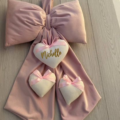Fiocco Nascita Velluto Personalizzato varie colorazione