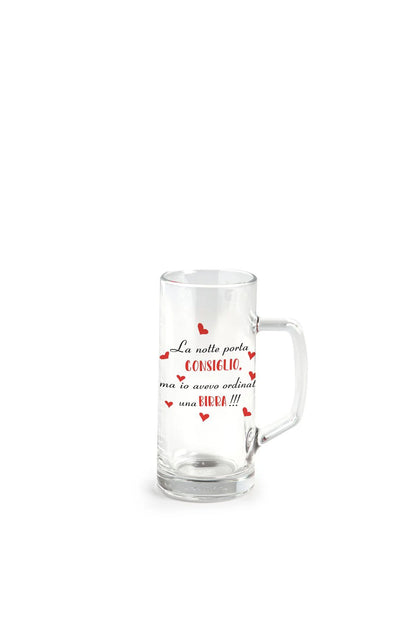 Boccale da Birra Personalizzato varie frasi divertenti – 0,4L con Manico