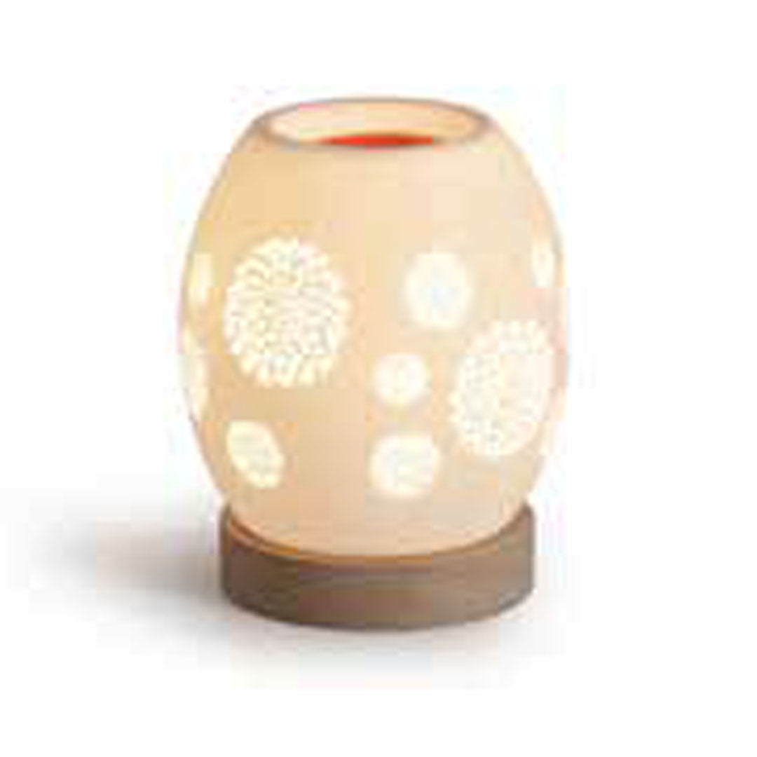 Lampada Profumatore in Ceramica con Luce LED – Diffusore di Fragranze Elegante per Casa(profumo non incluso)
