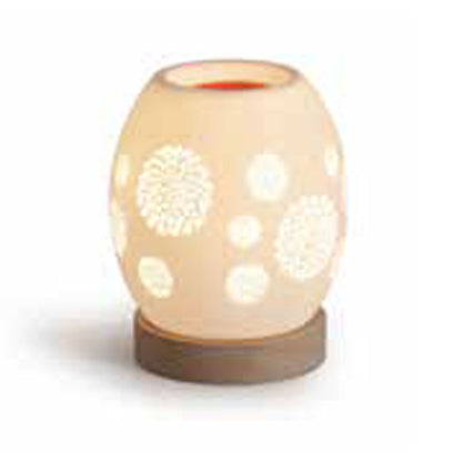 Lampada Profumatore in Ceramica con Luce LED – Diffusore di Fragranze Elegante per Casa(profumo non incluso)