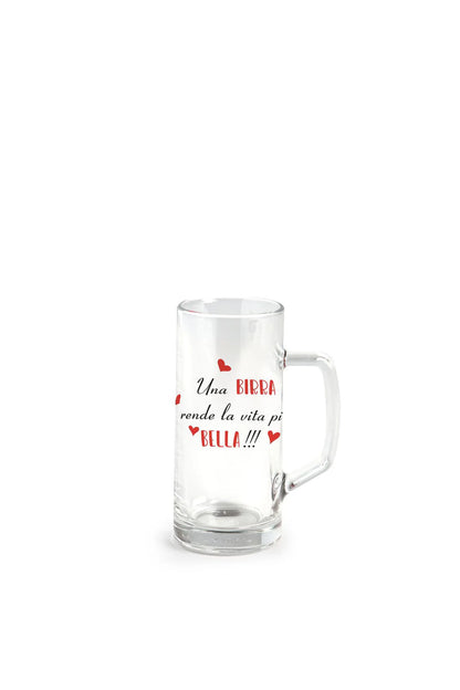 Boccale da Birra Personalizzato varie frasi divertenti – 0,4L con Manico