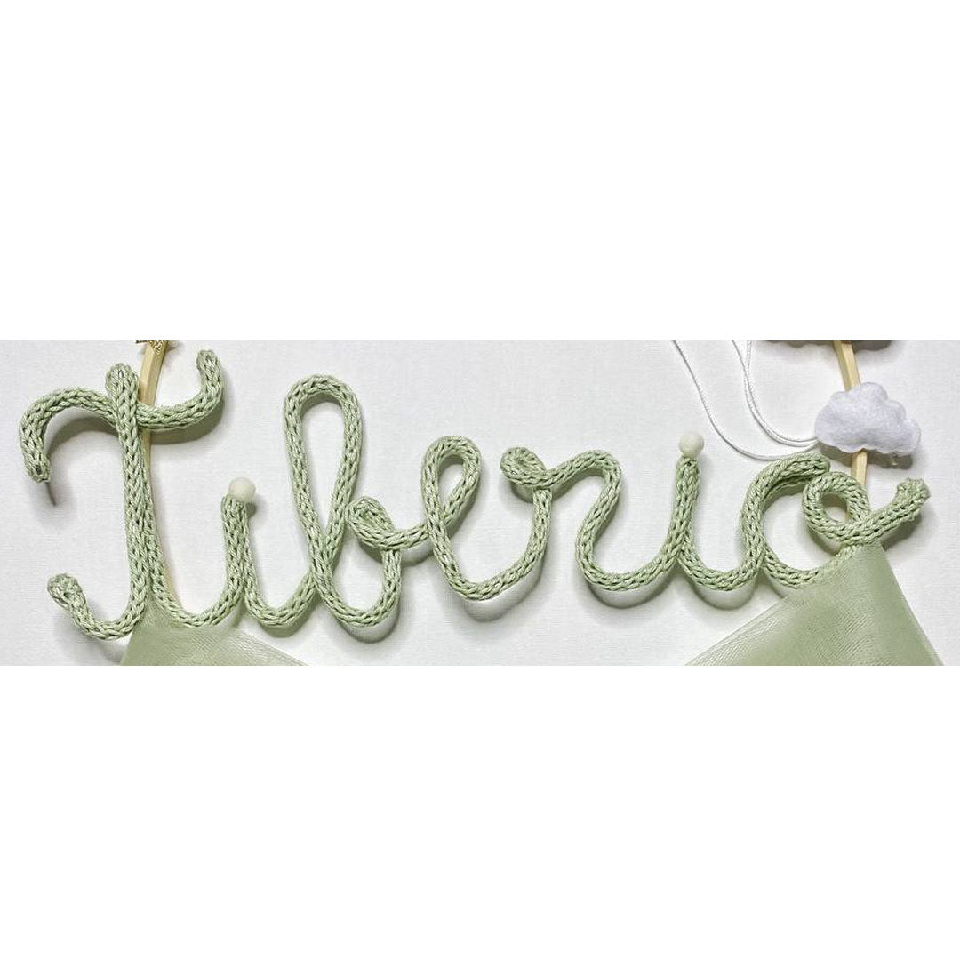 Écriture Tricotin personnalisée 
