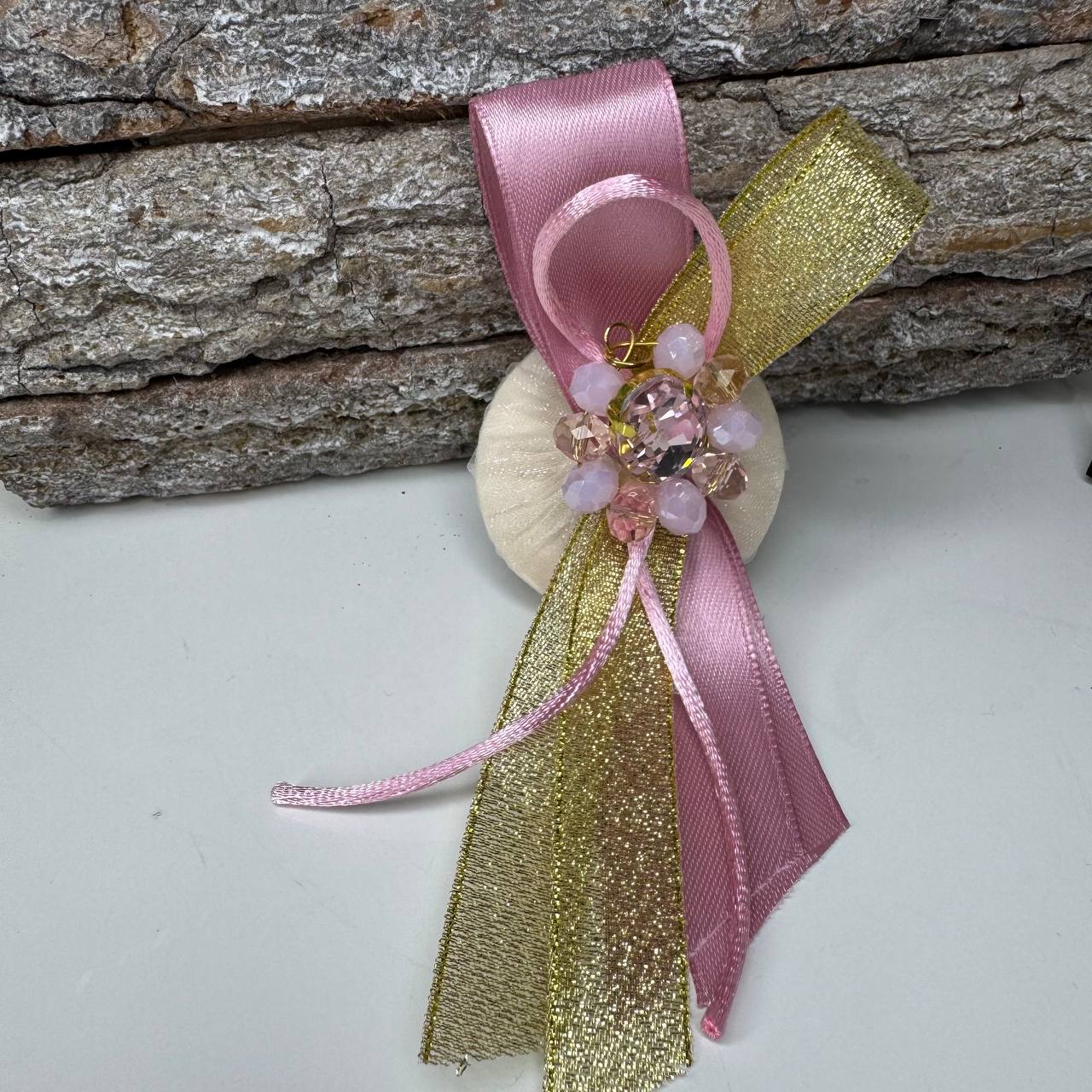 Saponetta Segnaposto "Carezza di Seta" – Bomboniera Artigianale Profumata e Decorata