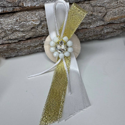 Saponetta Segnaposto "Carezza di Seta" – Bomboniera Artigianale Profumata e Decorata