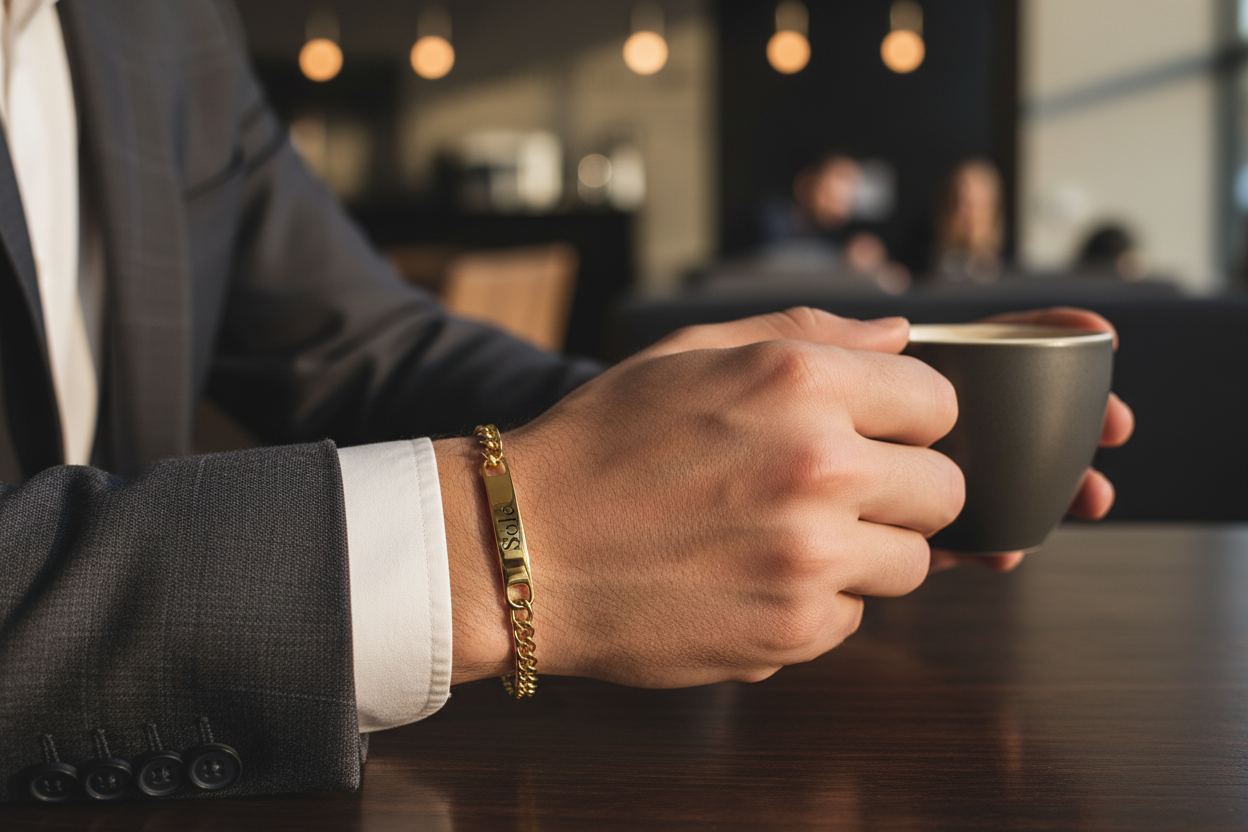 Bracciale Personalizzato in Acciaio Inossidabile Personalizzato – Catena Cubana Uomo