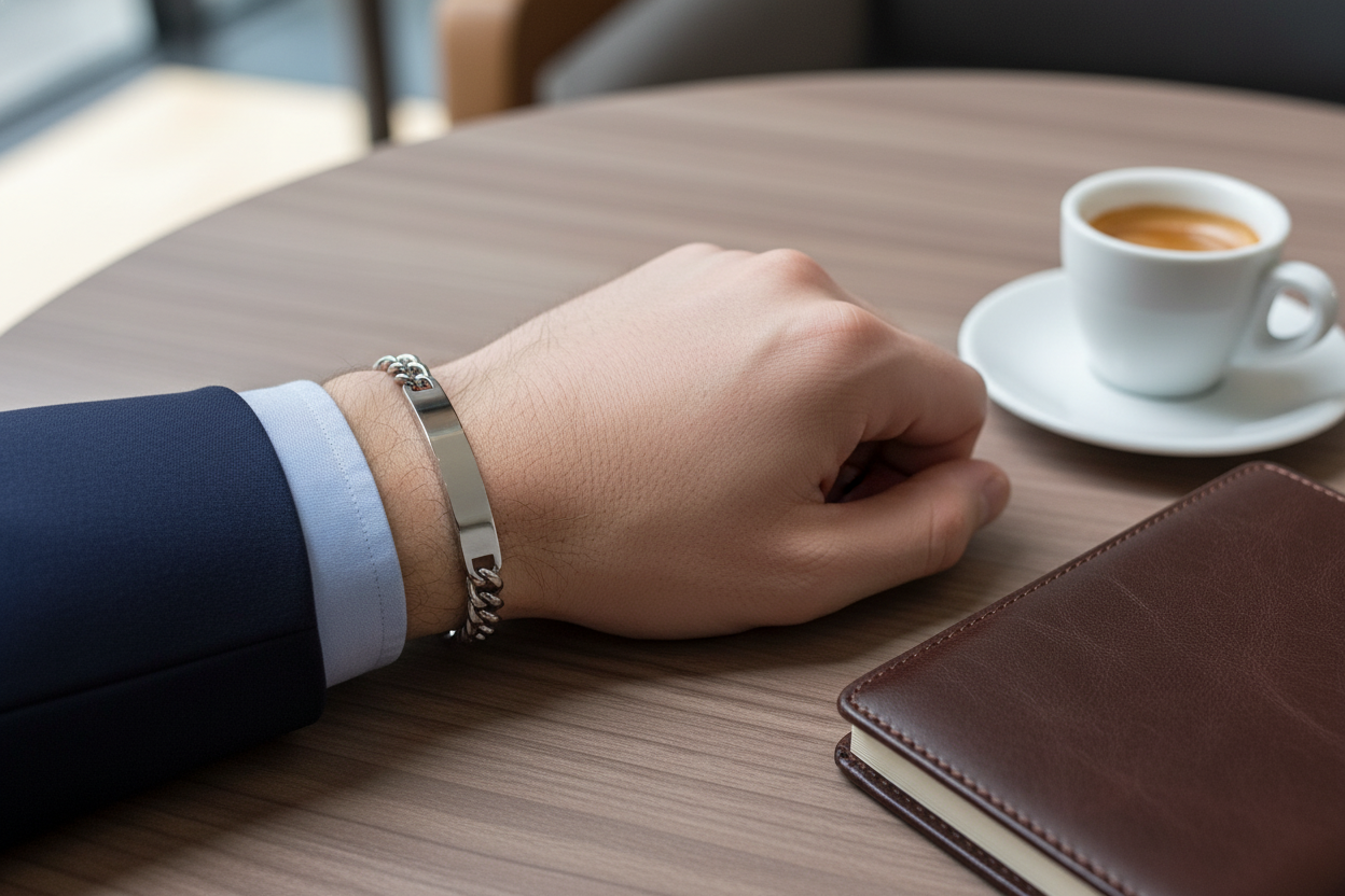 Bracciale Personalizzato in Acciaio Inossidabile Personalizzato – Catena Cubana Uomo