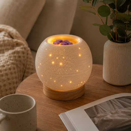 Lampada Profumatore in Ceramica con Luce LED – + TARTINA CIALDA PROFUMATA